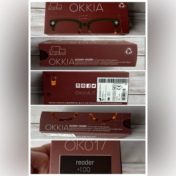 OKKIA “Giovanni” READERS from Italy - 1.00 Anti Blue Light Reading Glasses - Picture 10 of 12